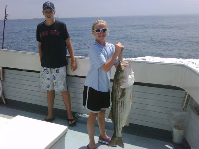 Seth shared his striper with everyone.